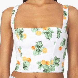 Straight Neck Oranges Corset